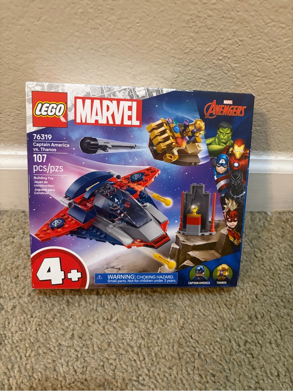 LEGO Marvel Captain America vs Thanos 76319 107 pcs 2 Minifigures 4+Sealed NEW